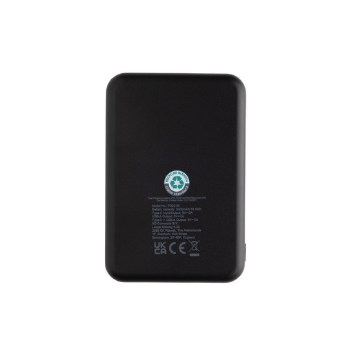 Boostcore RCS recycled plastic powerbank 5.000mAh with USB C