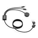 Terra RCS rPET 6-in-1 charging cable with watch charger