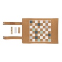 Britton cork foldable backgammon and checkers game set