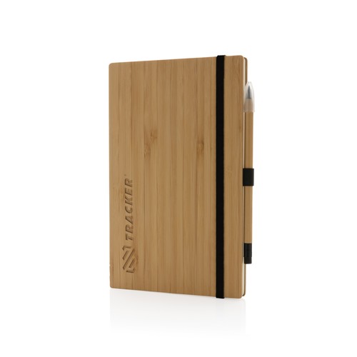 Bamboo notebook and infinity pencil set