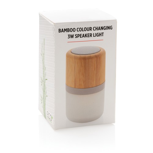 Bamboo colour changing 3W speaker light