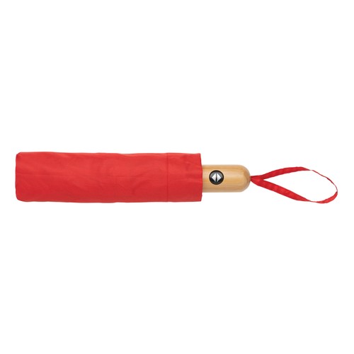 21" Impact AWARE™ RPET 190T bamboo auto open/close umbrella