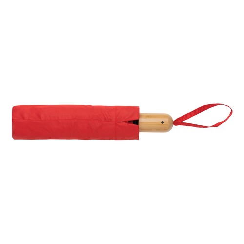 21" Impact AWARE™ RPET 190T bamboo auto open/close umbrella