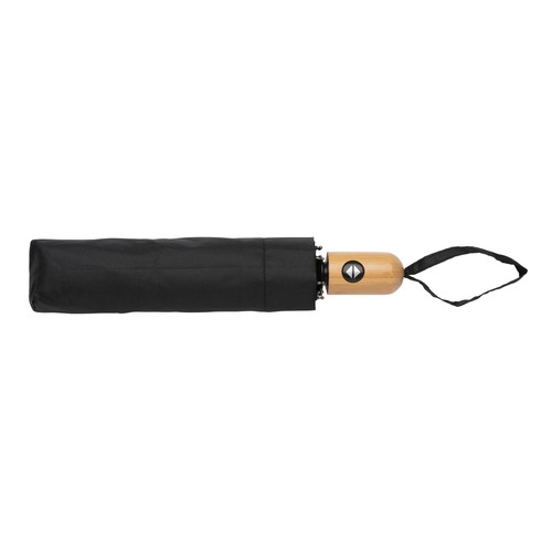 21" Impact AWARE™ RPET 190T bamboo auto open/close umbrella