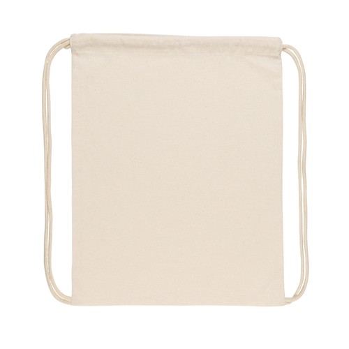 Impact AWARE™ recycled cotton drawstring backpack 145g
