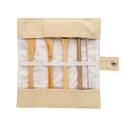 Reusable bamboo travel cutlery set