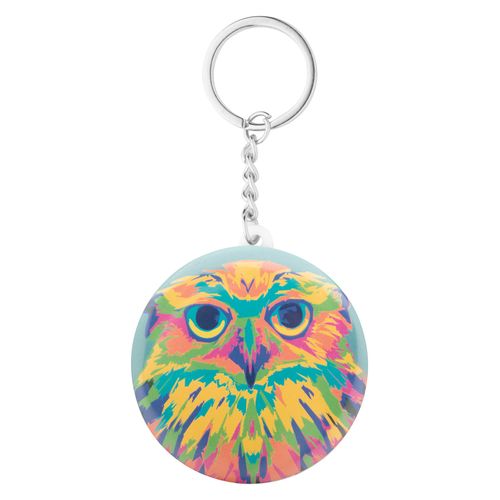 Pin Button Keyring KeyBadge Bottle