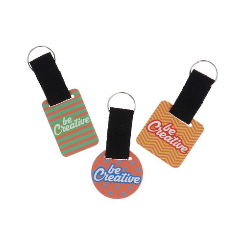 Custom Keyring, Rectangle Woody Strap