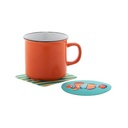 Rpet Felt Coaster, Square CreaFelt Drink