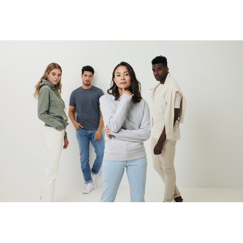 Iqoniq Denali recycled cotton crew neck undyed