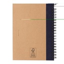Kraft spiral notebook with pen