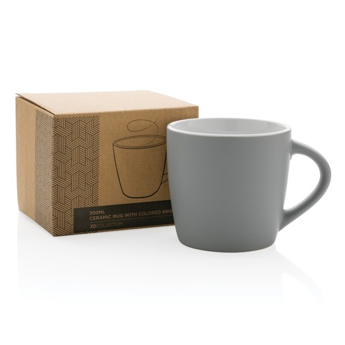 Ceramic mug with coloured inner 300ml