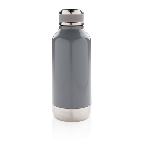 Leak proof vacuum bottle with logo plate