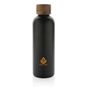 Wood RCS certified recycled stainless steel vacuum bottle
