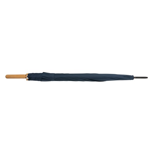 27" Impact AWARE™ RPET 190T auto open bamboo umbrella