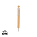 Bamboo pen with wheatstraw clip