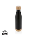 Vacuum stainless steel bottle with bamboo lid and bottom