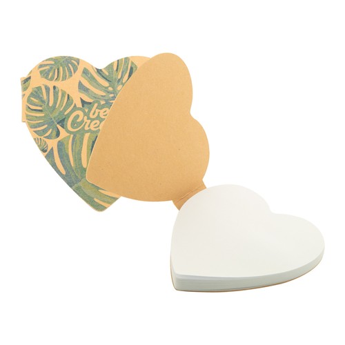 Custom sticky notepad CreaStick Heart Eco