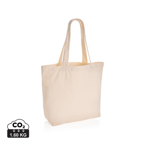 [P762.960] Impact Aware™ re-canvas shopper met vakje 240gsm ongeverfd