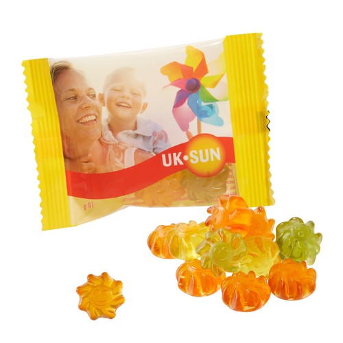 [110714800] Veganistische welzijnsfruitgum met aloë vera in een standaardzak