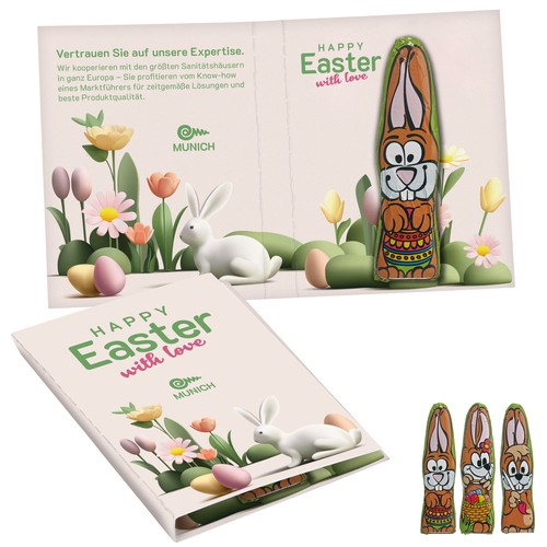 [110773023] Sweet Wrap Chocolate Easter Bunny stand.