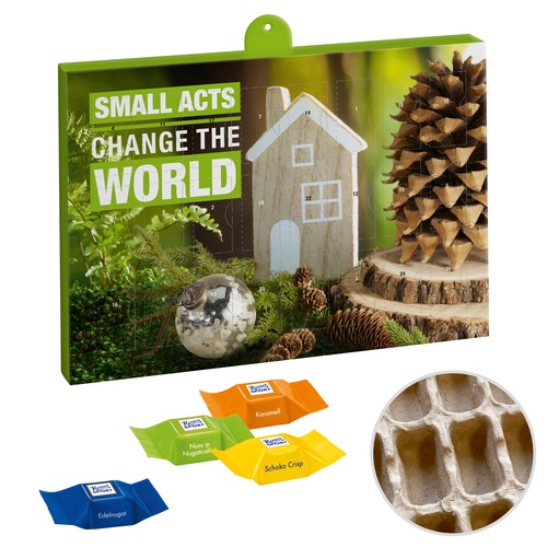 [110781001] Premium Gift Adventskalender Eco met Ritter Sport Choco Cubes