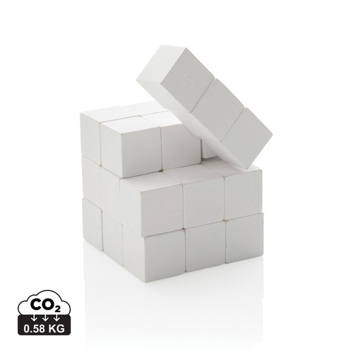 [P940.113] Wooden brain game in canvas pouch