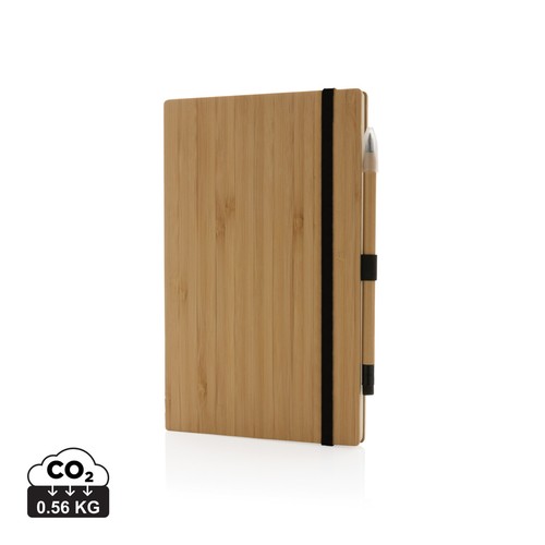 [P774.469] Bamboe notitieboek en infinity potlood set