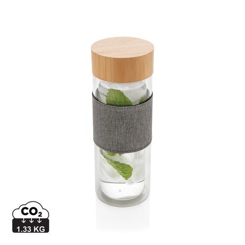 [P436.780] Impact double wall borosilicate glass bottle