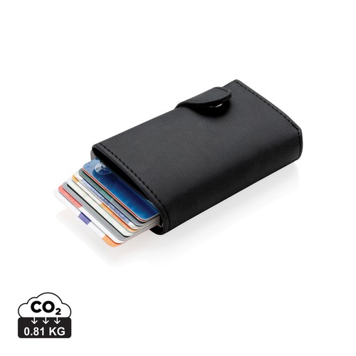 [P850.341] Standaard aluminium RFID kaarthouder met PU portemonnee