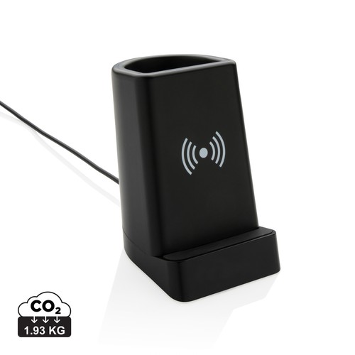 [P308.791] Light up logo 5W wireless charging pen holder