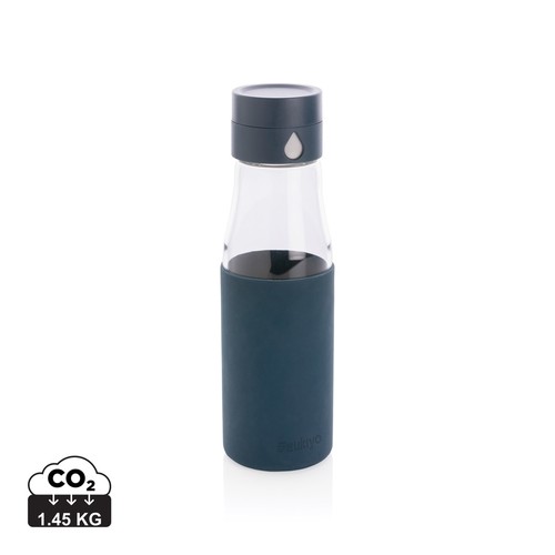 [P436.729] Ukiyo glass hydration tracking bottle with sleeve