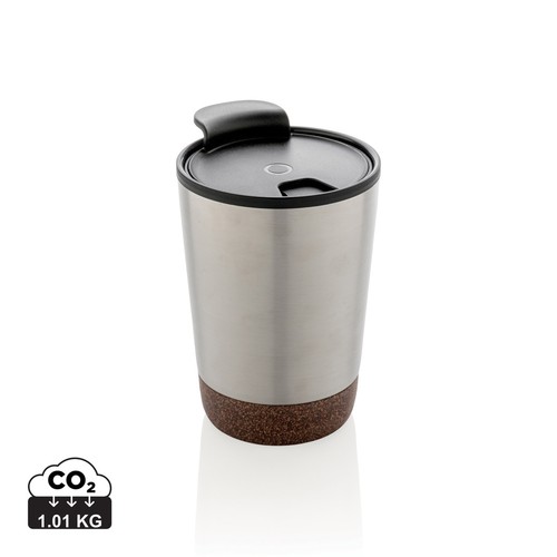 [P435.071] GRS RPP stainless steel cork coffee tumbler