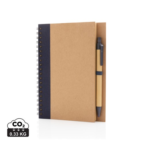 [P774.261] Kraft spiral notebook with pen