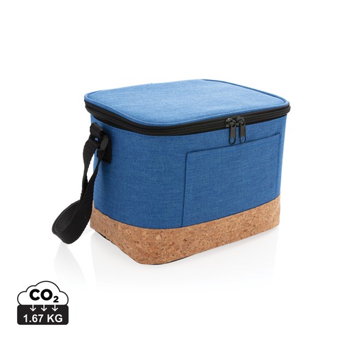 [P422.261] Two tone cooler bag with cork detail