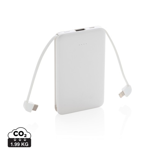 [P322.081] 5.000 mAh Pocket Powerbank with integrated cables