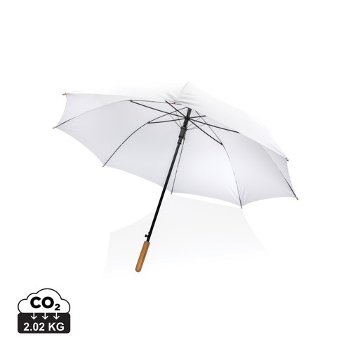 [P850.661] 27" Impact AWARE™ RPET 190T auto open bamboo umbrella