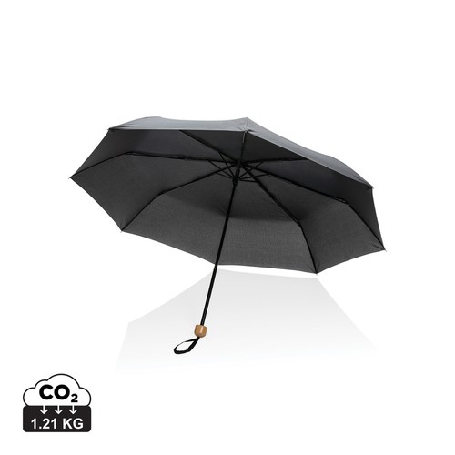 [P850.577] 20.5" Impact AWARE™ RPET 190T Pongee bamboo mini umbrella