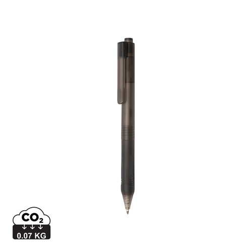 [P610.799] X9 frosted pen with silicone grip