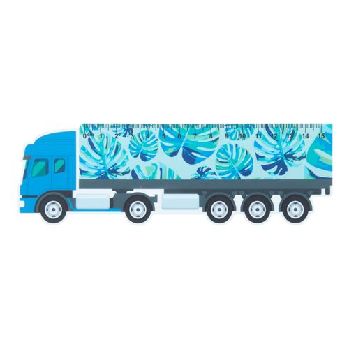 [AP718343] 15 Cm Ruler, Truck Trucker 15